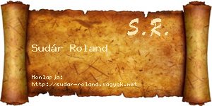 Sudár Roland névjegykártya