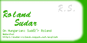 roland sudar business card